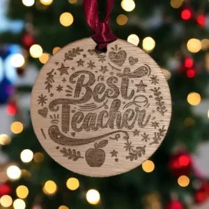 Personalised Teacher Appreciation Christmas Bauble