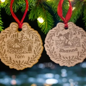 Personalised Wild Swimming Christmas Bauble