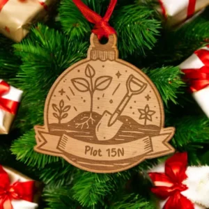Personalised Allotment Christmas Bauble