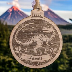 Personalised Dinosaur Christmas Bauble