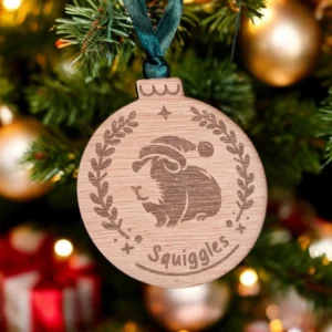 Personalised Guinea Pig Christmas Bauble