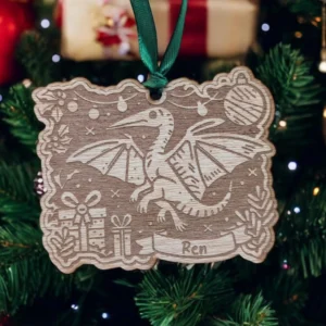 Personalised Pterodactyl Dinosaur Christmas Bauble