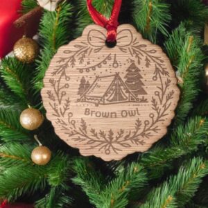 Personalised Camping Christmas Bauble