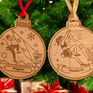 Personalised Bouldering Christmas Bauble