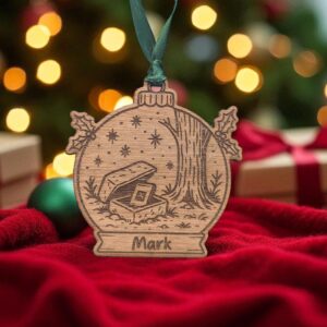 Personalised Geocaching Christmas Bauble