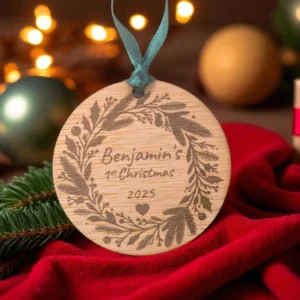 Personalised Baby’s First Christmas Bauble