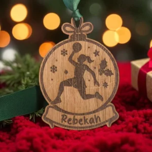 Personalised Netball Christmas Bauble