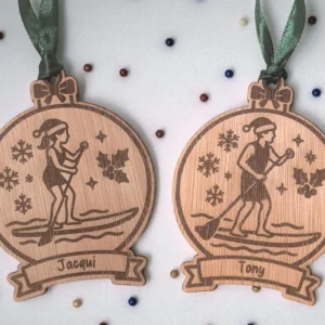 Personalised Stand Up Paddle Board Christmas Bauble